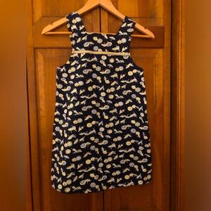 Gymboree Girl’s Coastal/Nautical Inspired Navy Blue Beach Sz 9 Cotton Dress